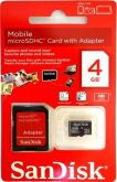 Cartão de memoria 4 GB SanDisk